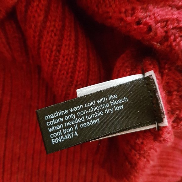 The Limited Women Red V-Neck Knit Sweater, Size M - Picture 6 of 8